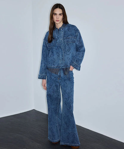 Mavi Etnik Desen Baskılı Denim Ceket Is1260005100ac7 | Ipekyol