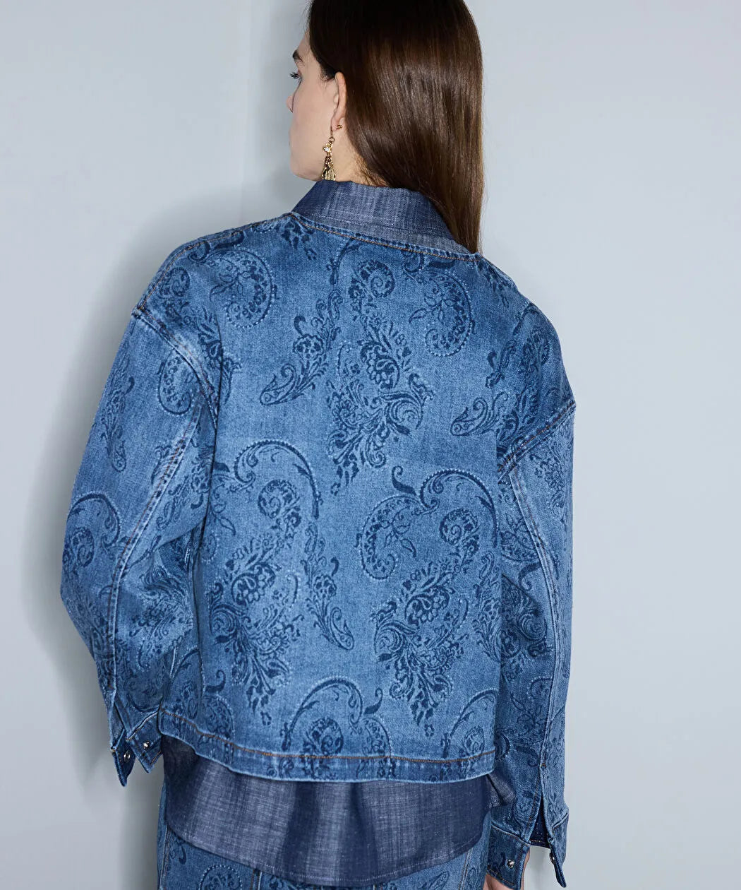 Mavi Etnik Desen Baskılı Denim Ceket Is1260005100ac7 | Ipekyol