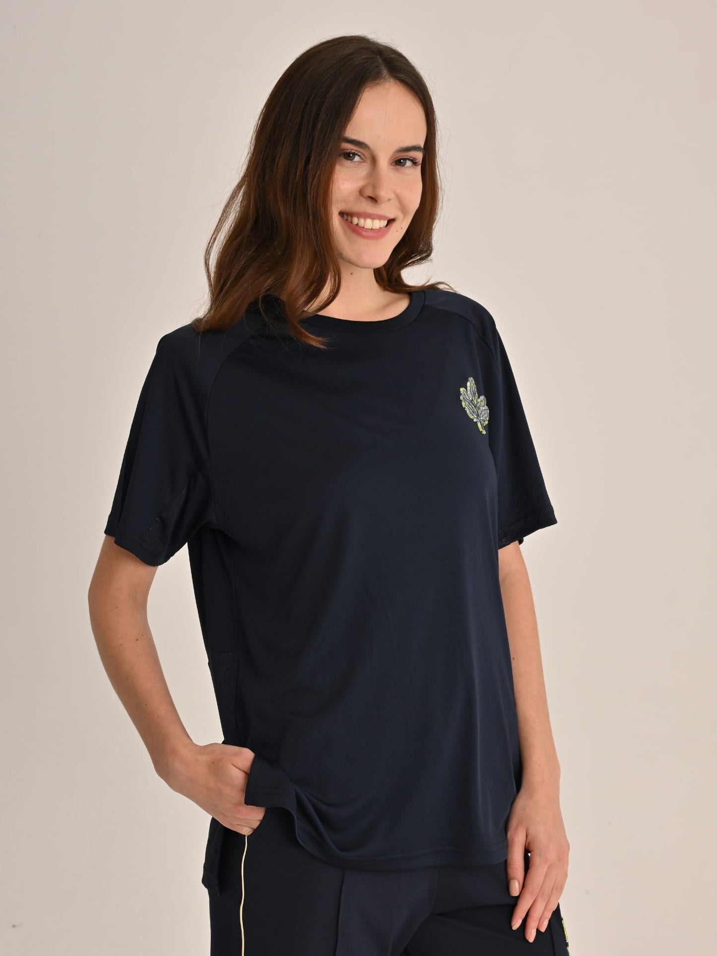 Fenerbahçe Lacivert Tribün Recycled Kadın Oversize Tshirt