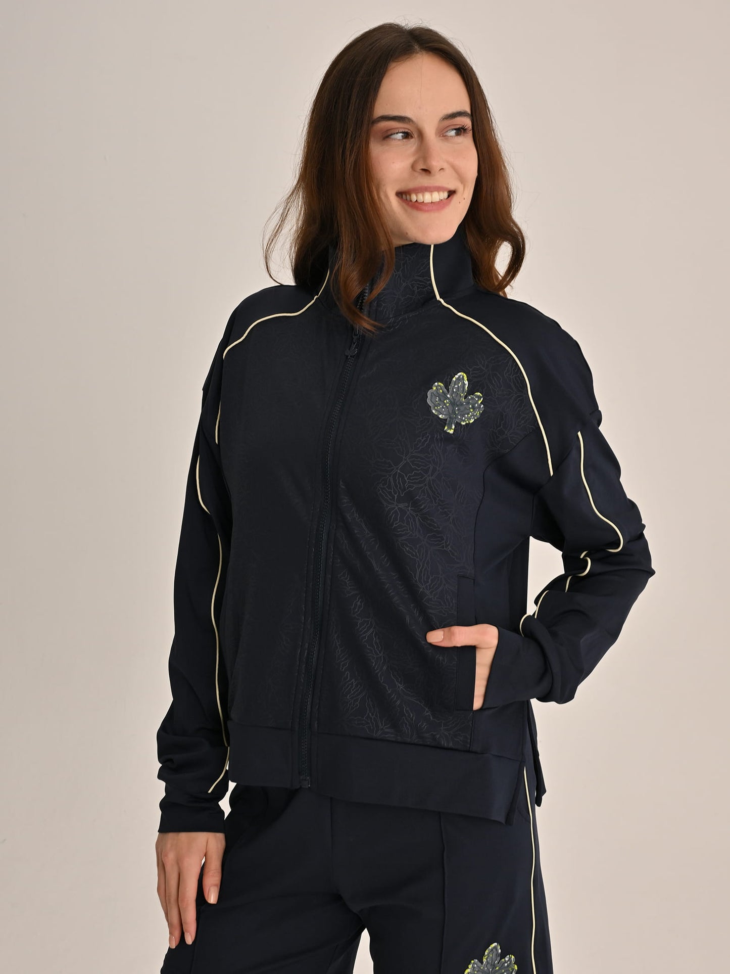Fenerbahçe Lacivert Tribün Recycled Kadın Oversize Sweatshirt