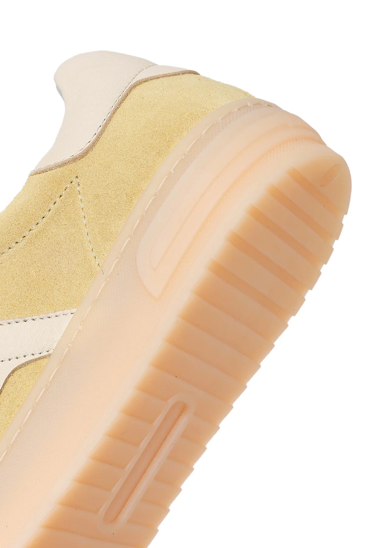 Kadın Sarı Bağcıklı Süet Deri Sneaker