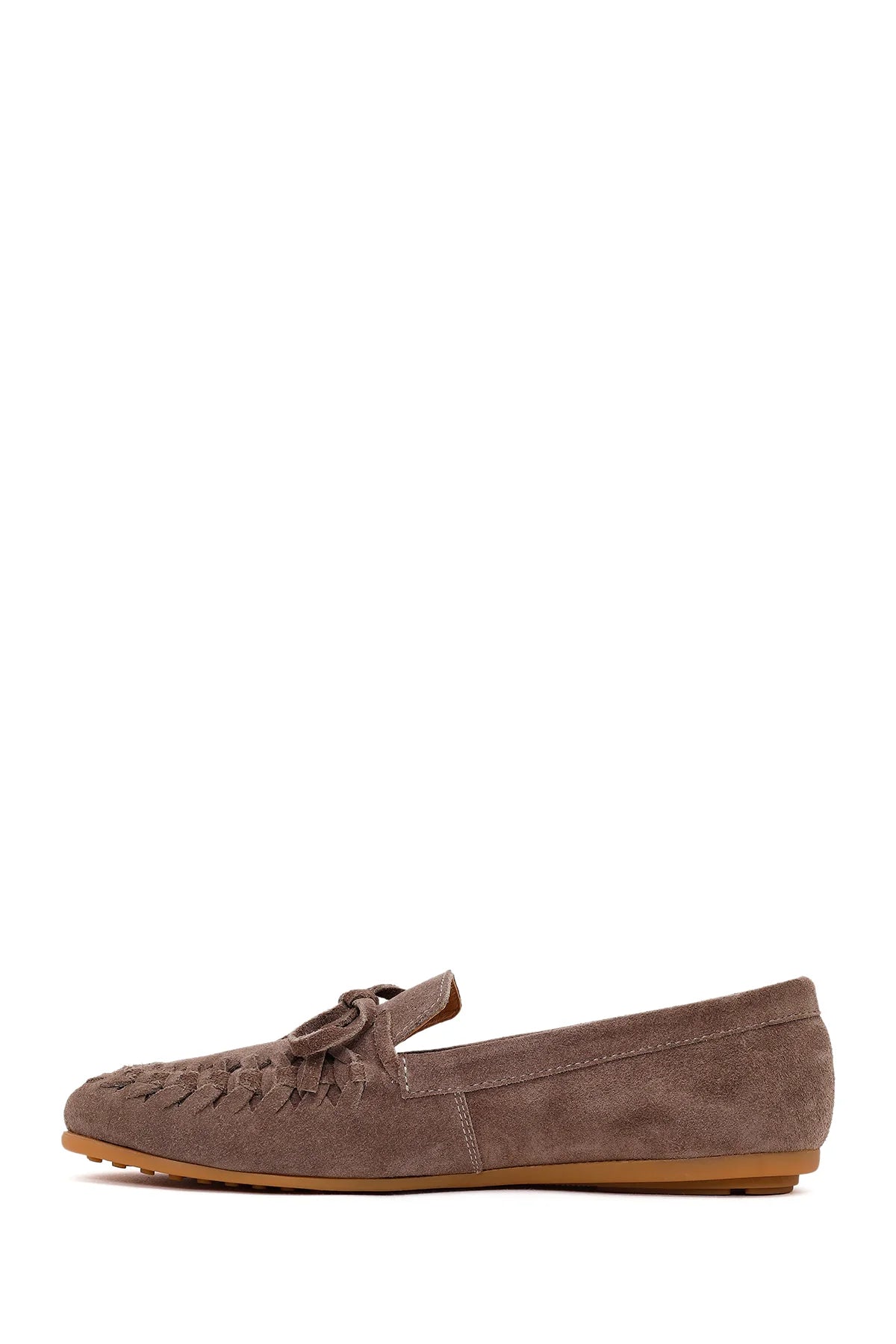 Kadın Vizon Süet Deri Loafer