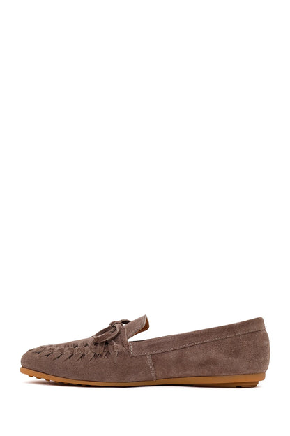 Kadın Vizon Süet Deri Loafer