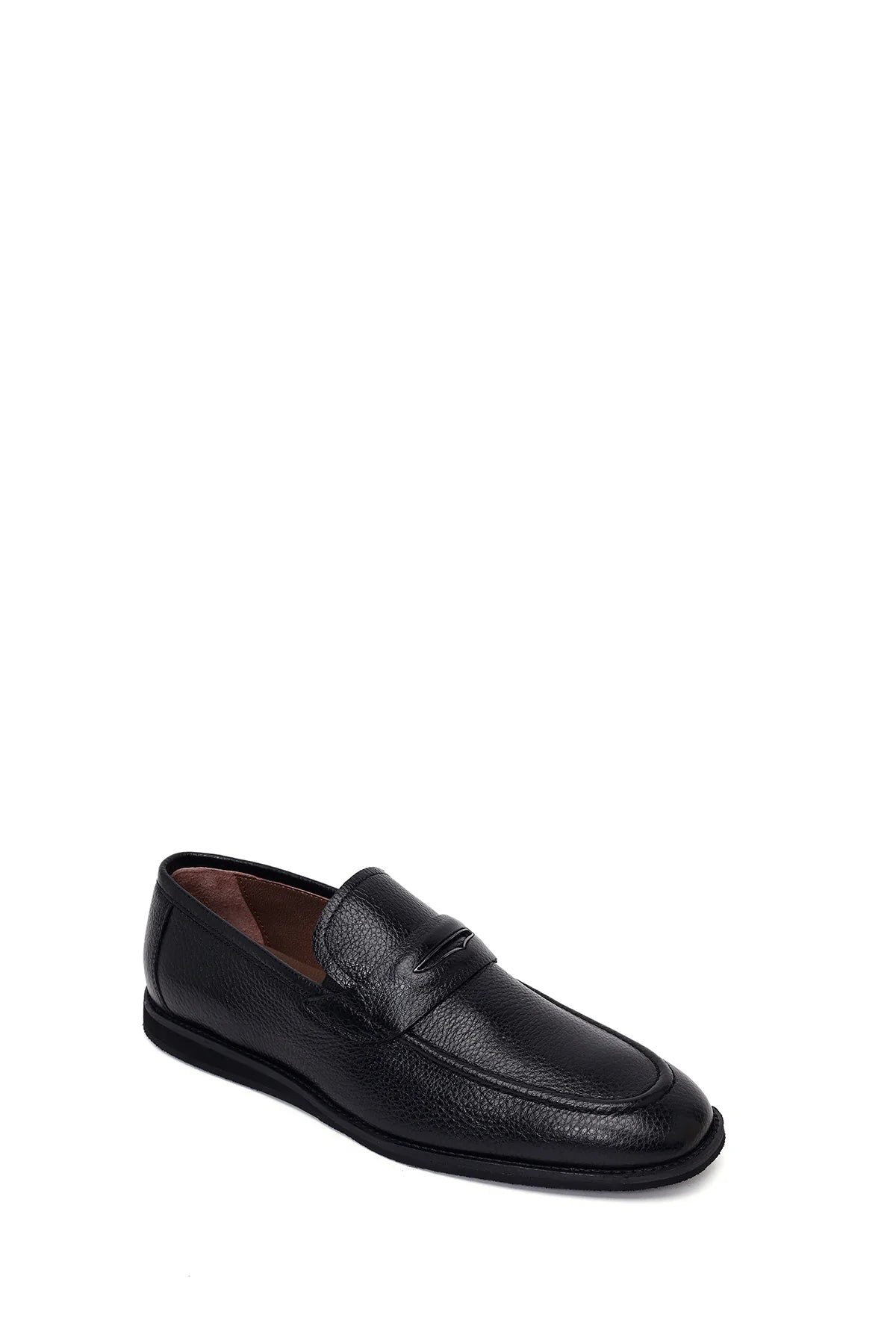 Erkek Siyah Deri Klasik Loafer