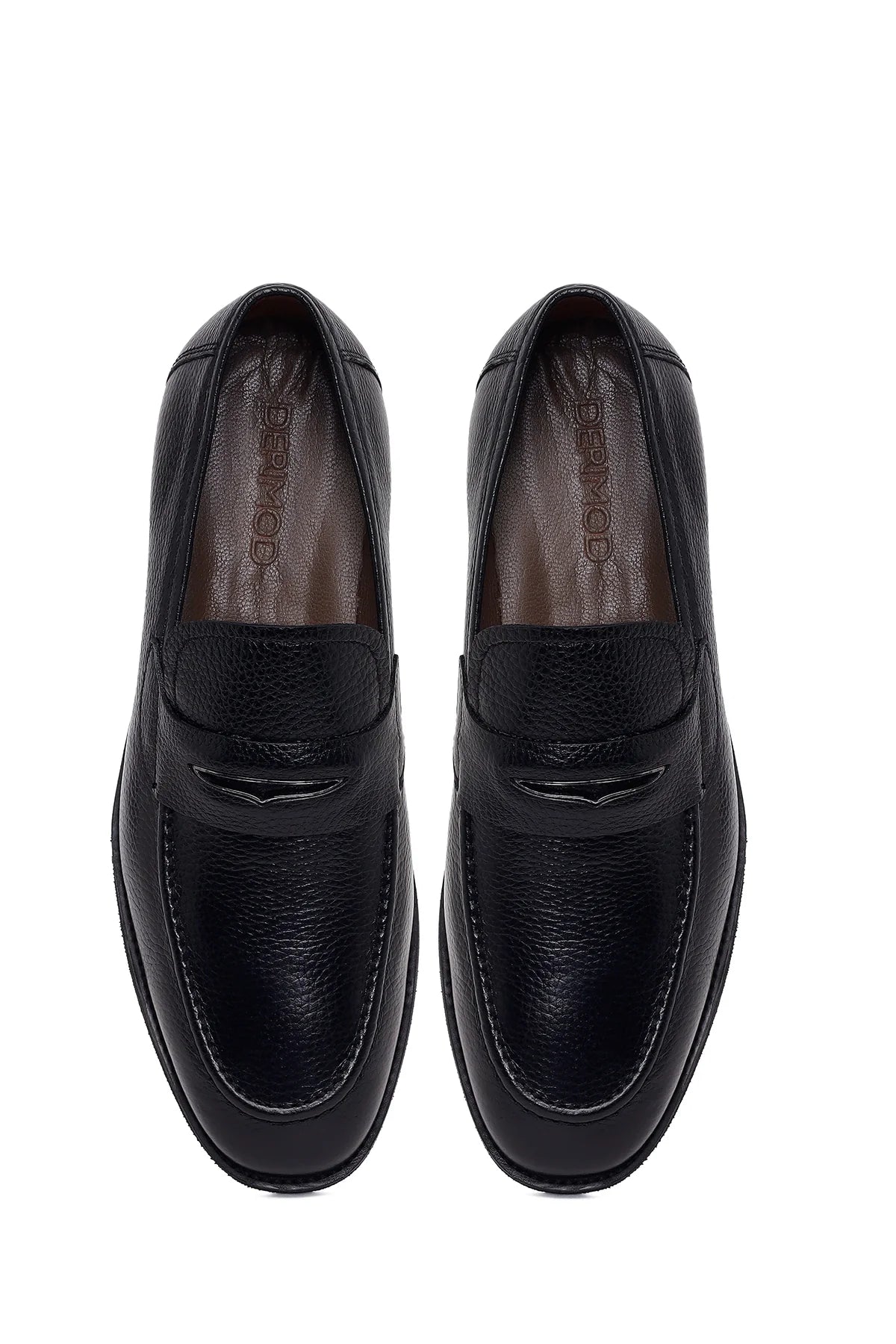 Erkek Siyah Deri Klasik Loafer