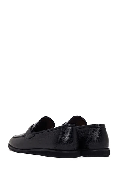 Erkek Siyah Deri Klasik Loafer