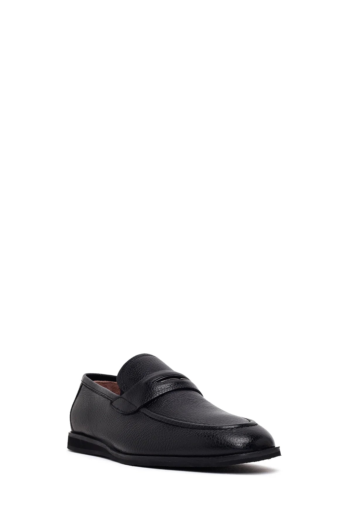 Erkek Siyah Deri Klasik Loafer