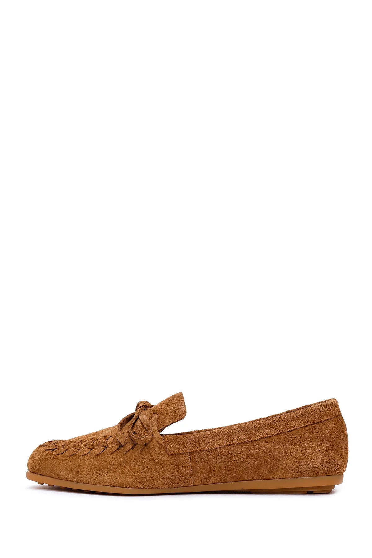 Kadın Taba Süet Deri Loafer