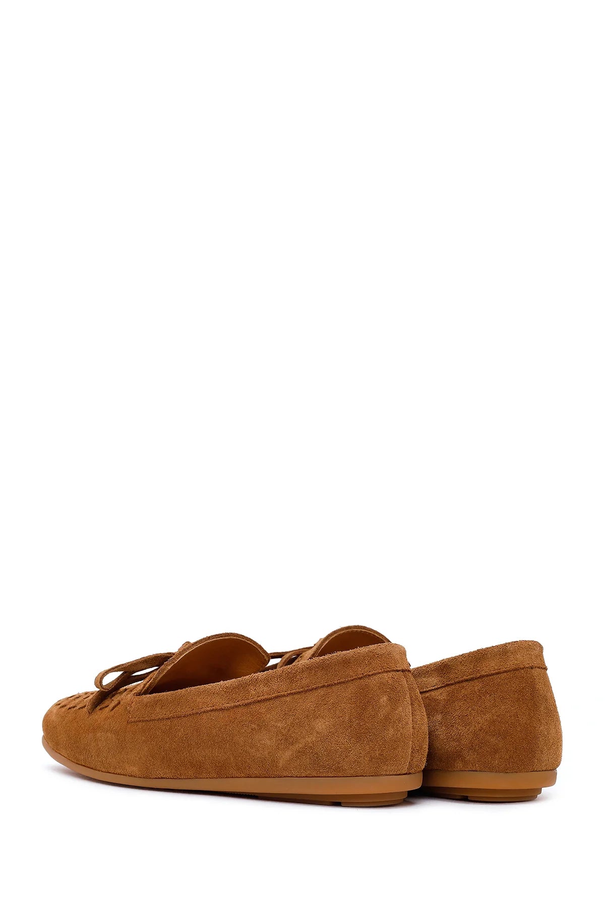 Kadın Taba Süet Deri Loafer
