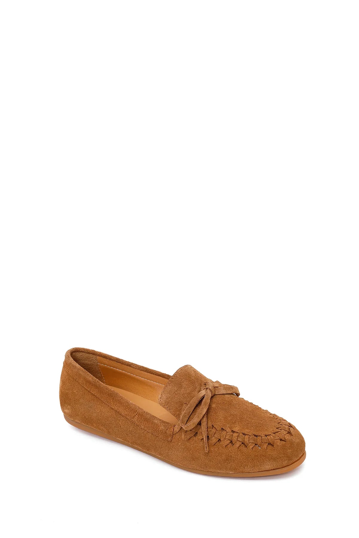 Kadın Taba Süet Deri Loafer