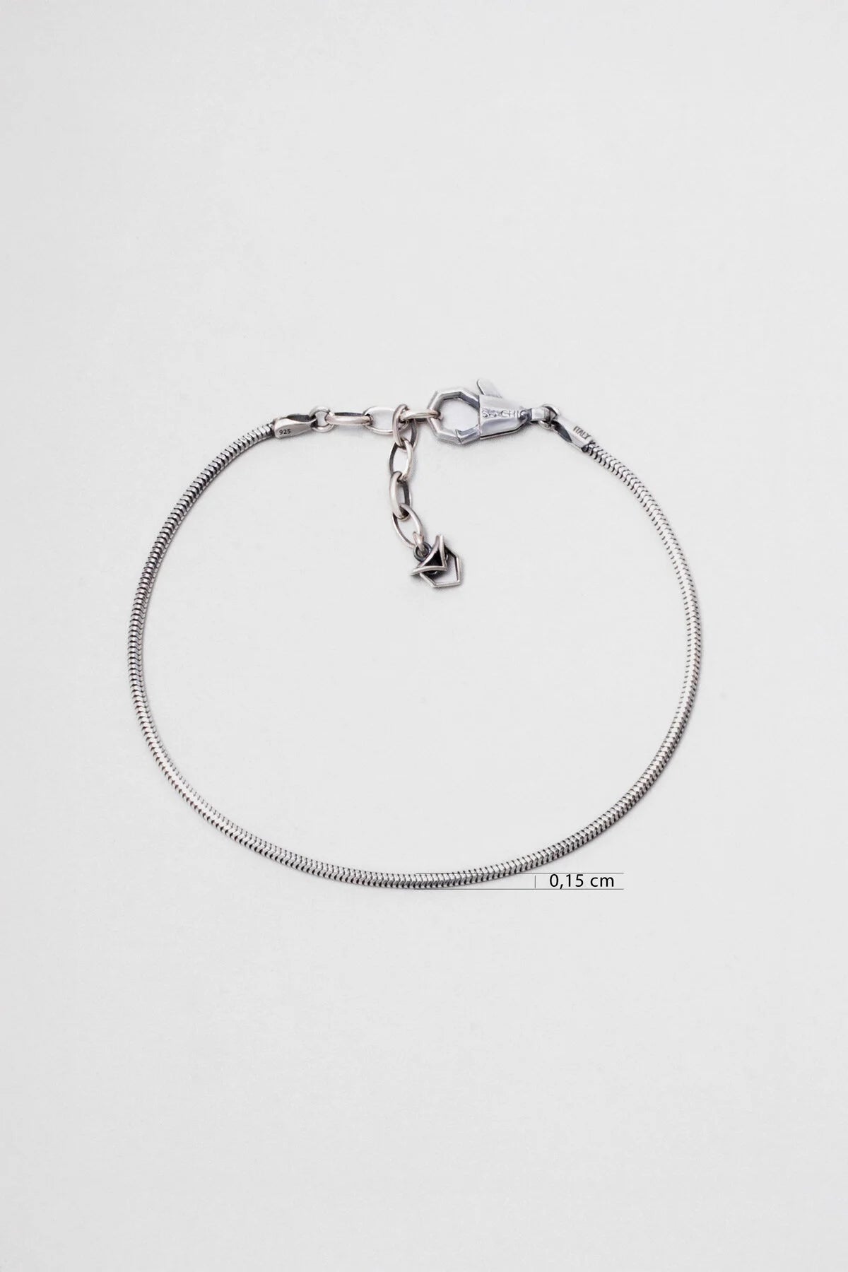 Klasik Stil Oksit Kaplama 21 Cm Gümüş Erkek Zincir Bileklik 1182773799