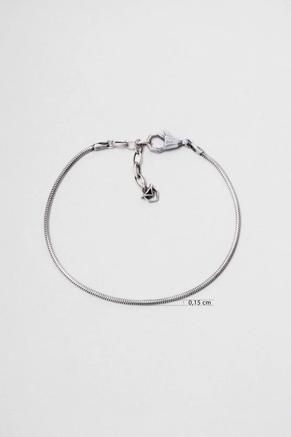Klasik Stil Oksit Kaplama 21 Cm Gümüş Erkek Zincir Bileklik 1182773799