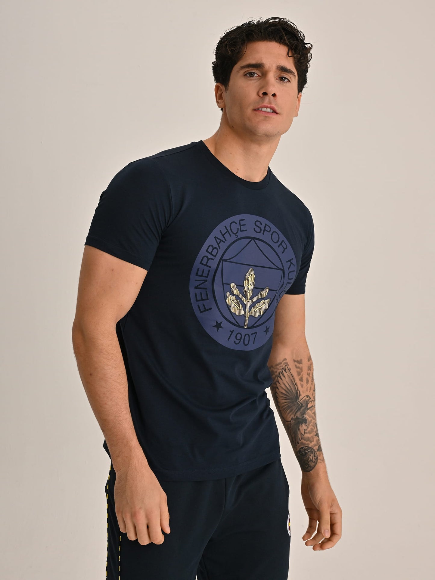 Fenerbahçe Lacivert Tribün Altın Palamutlu Erkek Tshirt