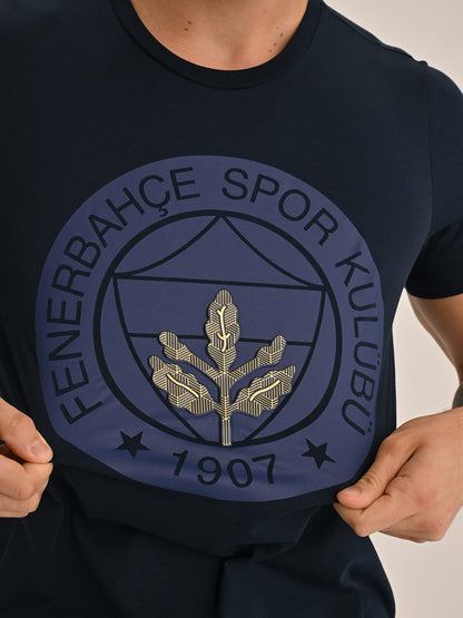 Fenerbahçe Lacivert Tribün Altın Palamutlu Erkek Tshirt