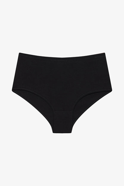 Siyah Pamuklu Yüksek Bel 3'lü Slip Külot