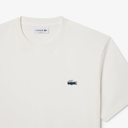 Lacoste Erkek Classic Fit Bisiklet Yaka Beyaz T-shirt