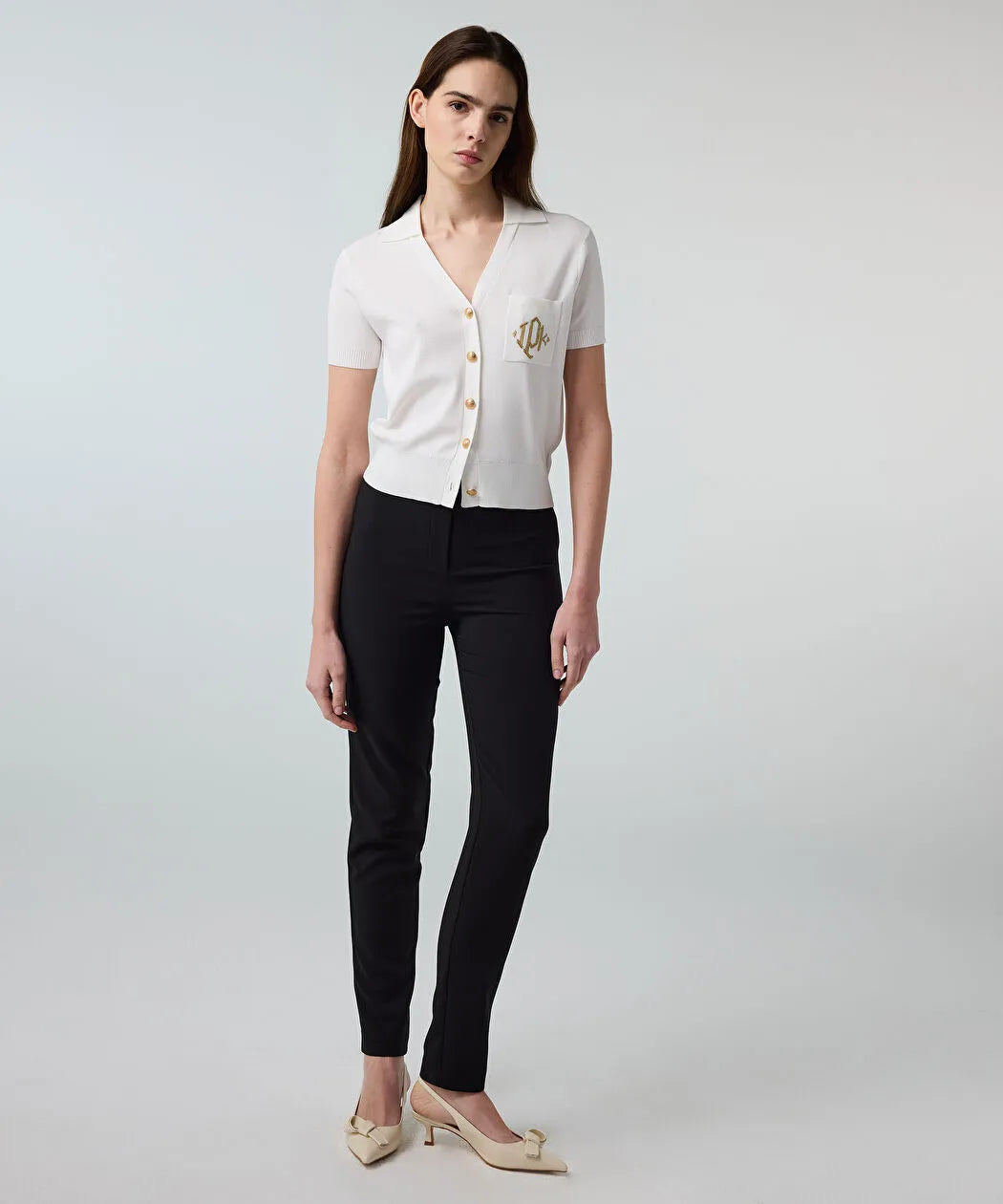 Siyah Lurex Bel Skinny Fit Pantolon Is1260003250001 | Ipekyol