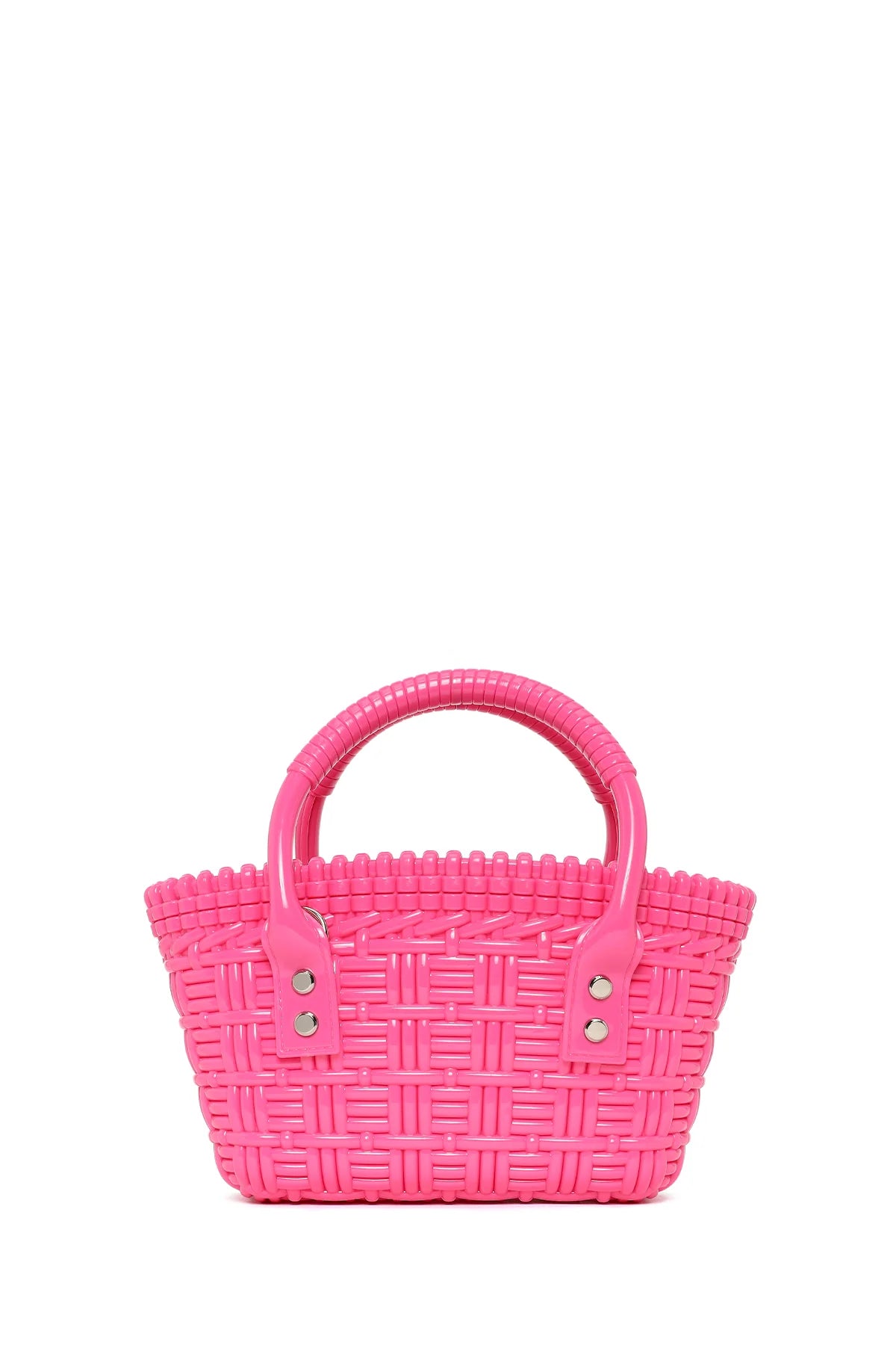 Kadın Pembe Uzun Askılı Mini Jelly Kol Çantası