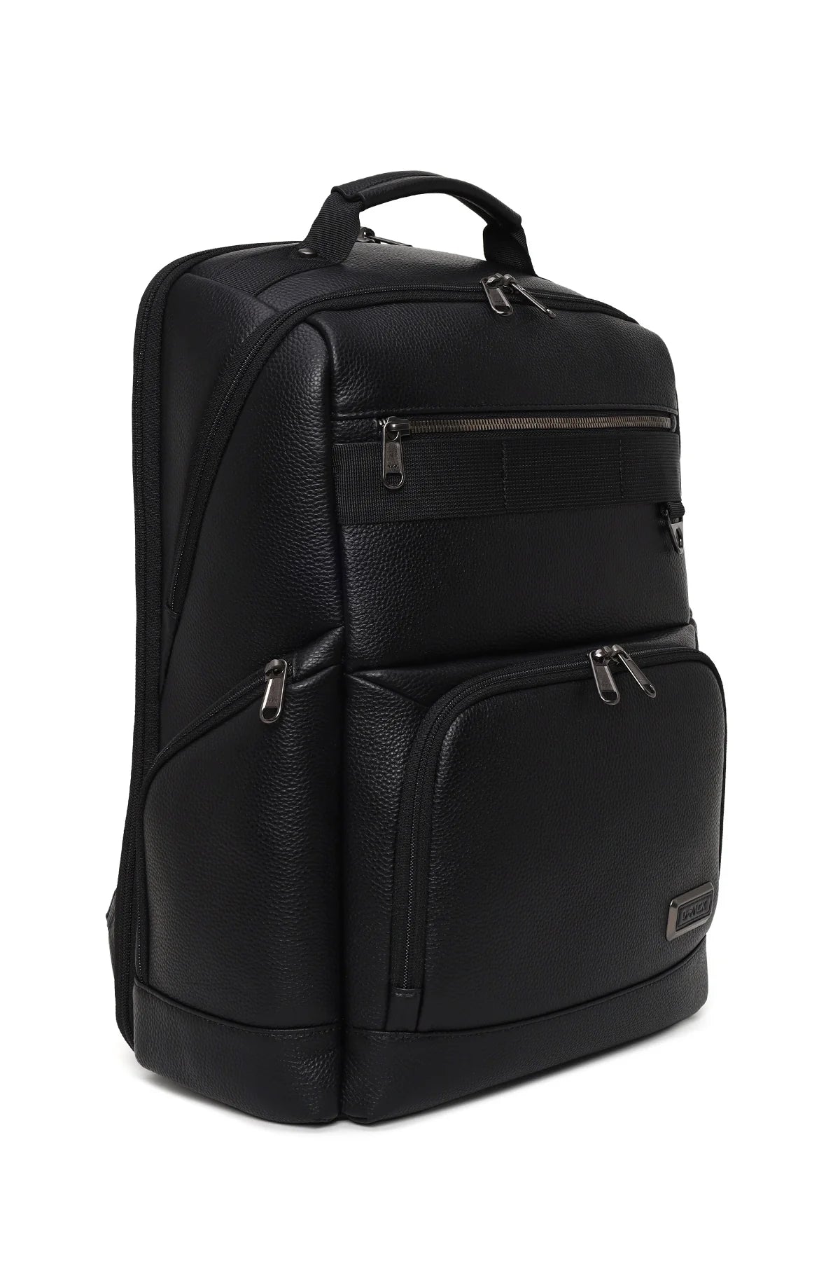 D-pack Unisex Siyah Deri Sırt Çantası