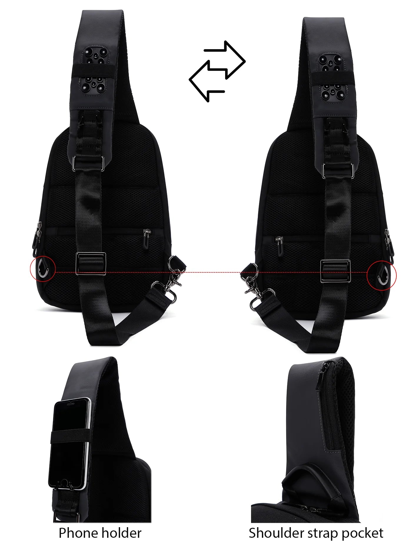 D-pack Erkek Gri Teknolojik Kumaş Çapraz Çanta