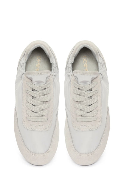 Kadın Gri Bağcıklı Deri Sneaker