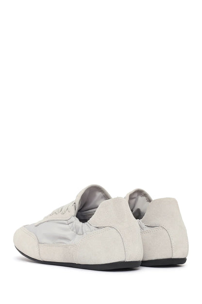 Kadın Gri Bağcıklı Deri Sneaker