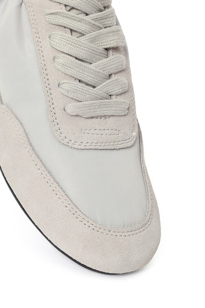 Kadın Gri Bağcıklı Deri Sneaker