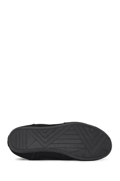 Kadın Siyah Bağcıklı Deri Sneaker