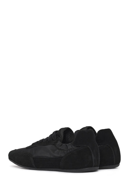 Kadın Siyah Bağcıklı Deri Sneaker
