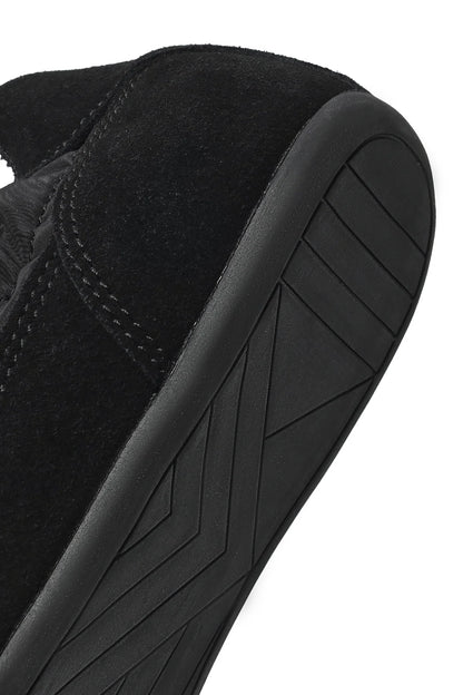 Kadın Siyah Bağcıklı Deri Sneaker