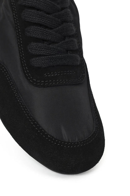 Kadın Siyah Bağcıklı Deri Sneaker