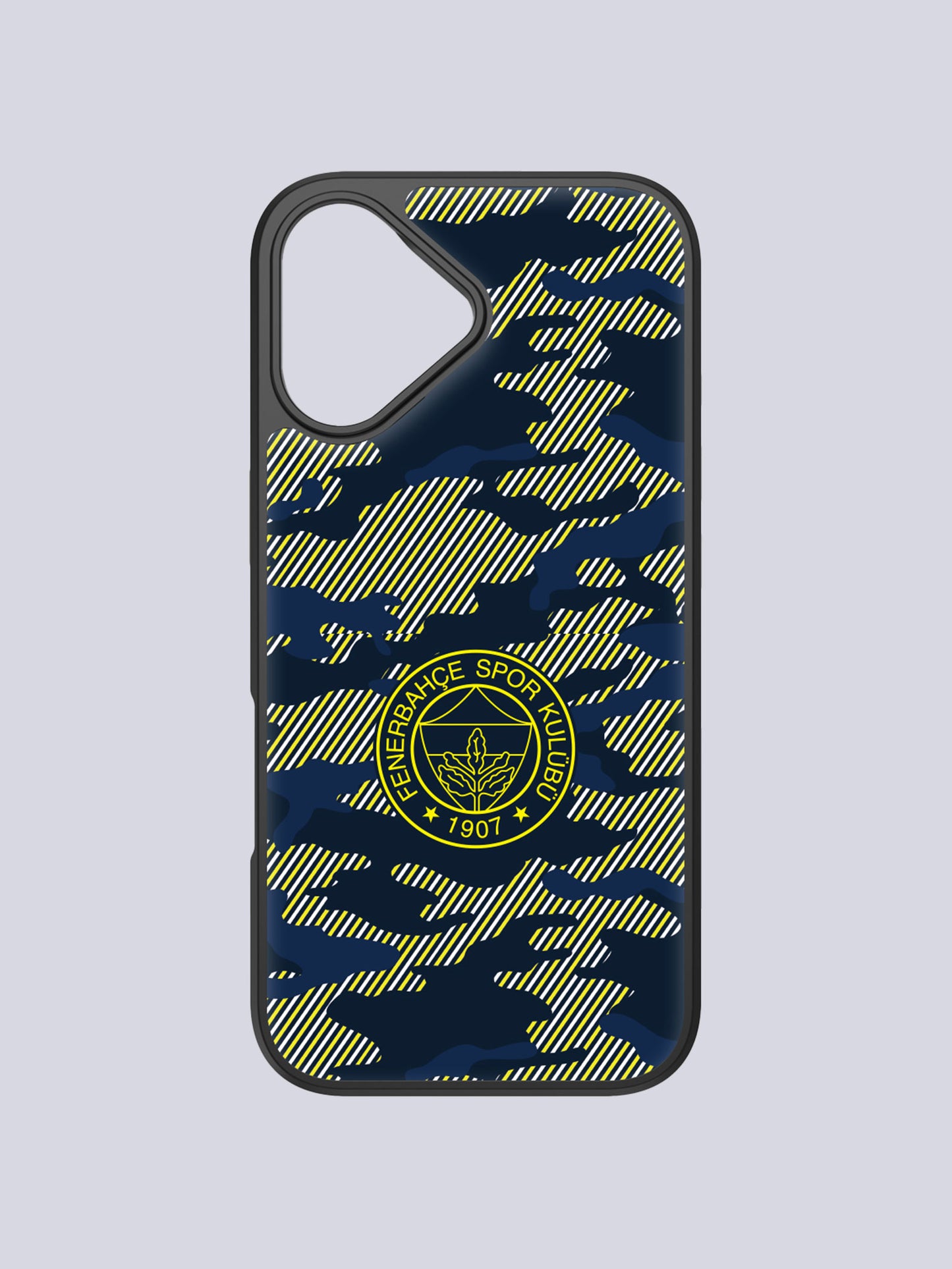Fenerbahçe Lacivert Dijital Kamuflaj Cam Telefon Kılıfı