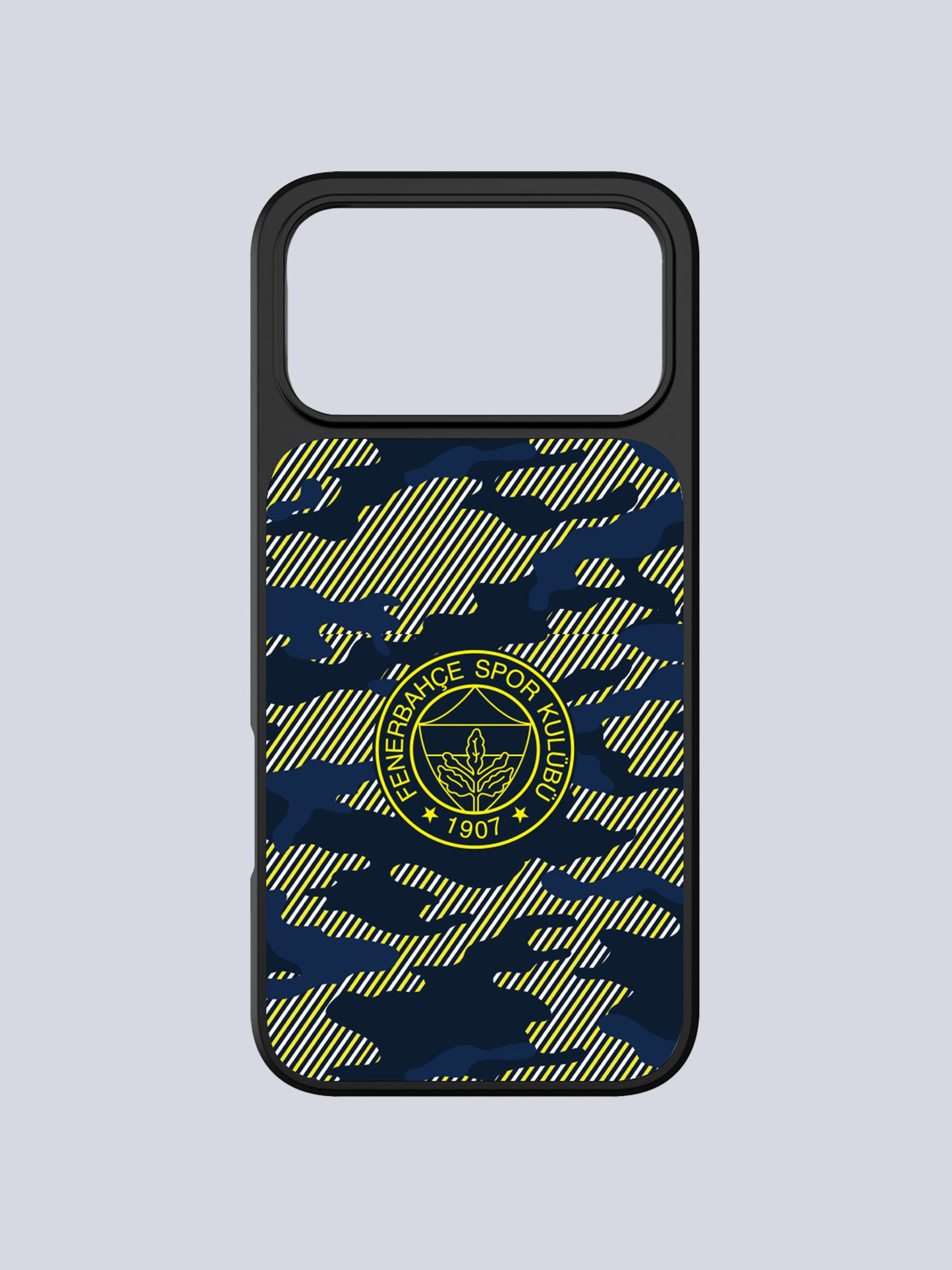 Fenerbahçe Lacivert Dijital Kamuflaj Cam Telefon Kılıfı