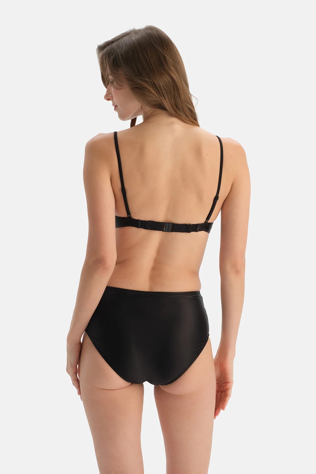 Tül Detayli Yüksek Bel Bikini Alt