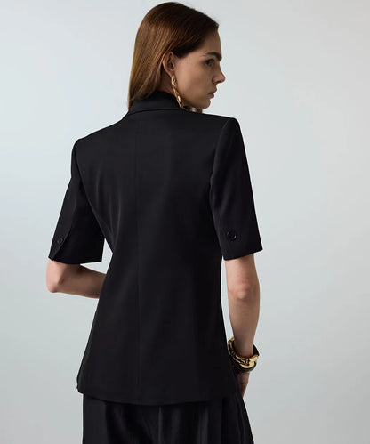 Siyah Vatkalı Asimetrik Blazer Is1260005099001 | Ipekyol