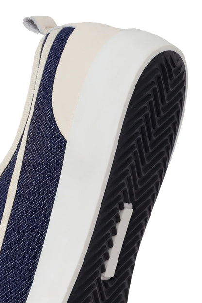 Kadın Mavi Bağcıklı Jean Deri Sneaker