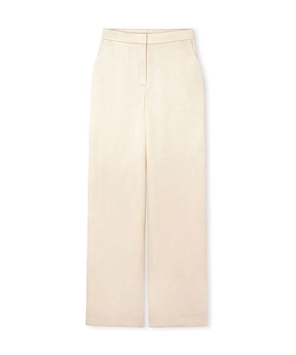 Ekru Saten Yüzeyli Wide Leg Pantolon Is1260003232ab1 | Ipekyol