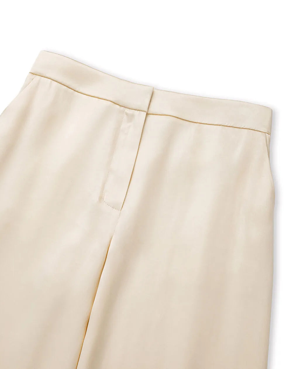 Ekru Saten Yüzeyli Wide Leg Pantolon Is1260003232ab1 | Ipekyol