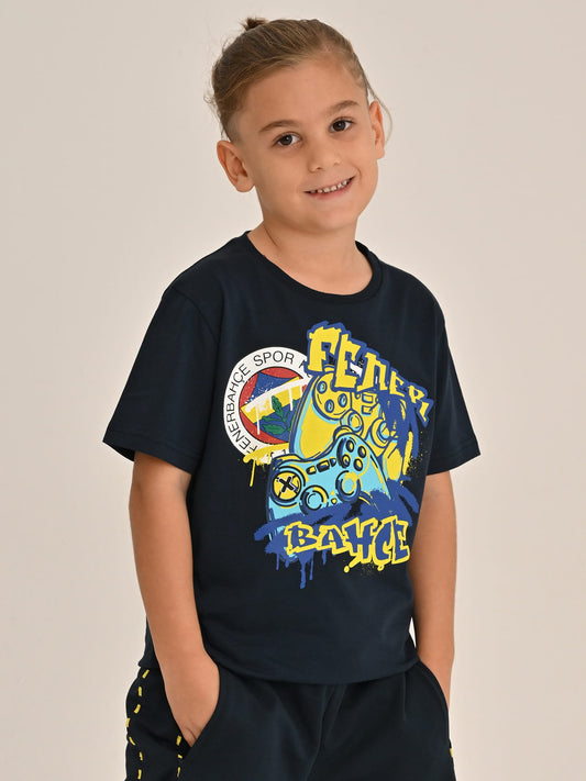 Fenerbahçe Lacivert Tribün Gamer Çocuk Tshirt
