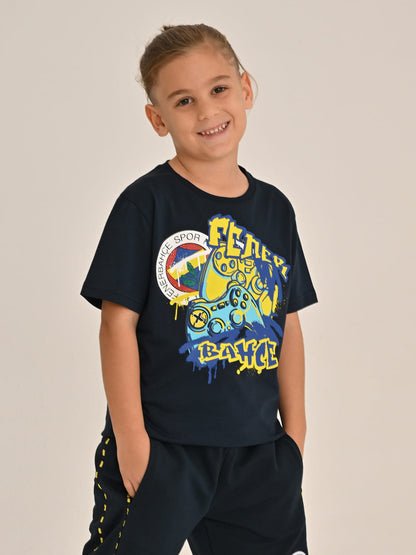 Fenerbahçe Lacivert Tribün Gamer Çocuk Tshirt