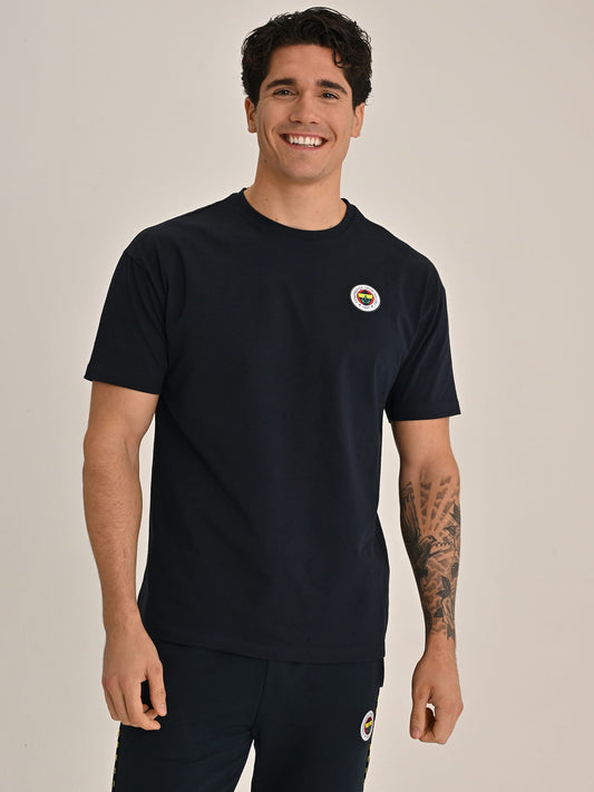 Fenerbahçe Lacivert Tribün Sonsuza Kadar Fenerbahçe Erkek Oversize Tshirt