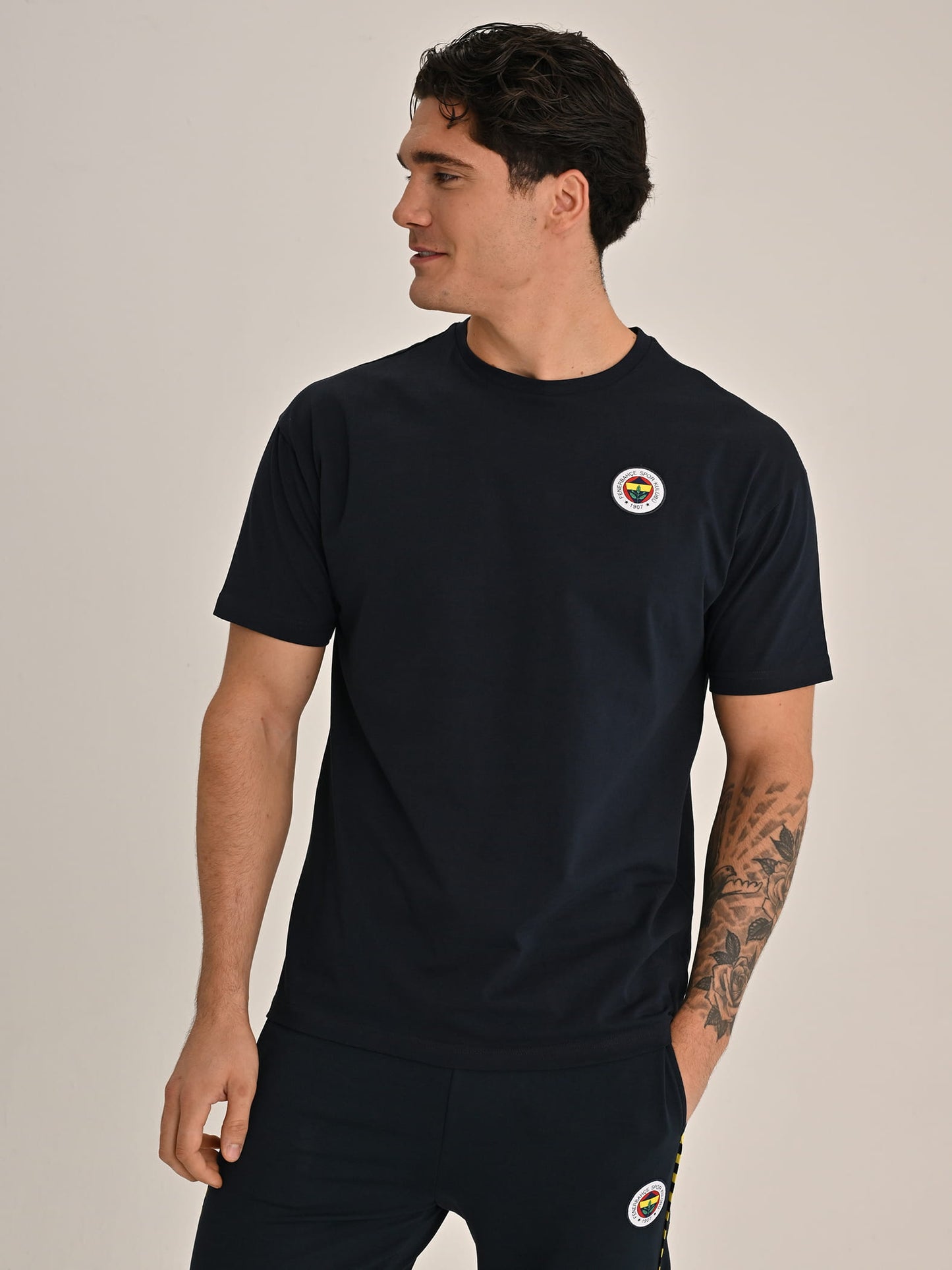 Fenerbahçe Lacivert Tribün Sonsuza Kadar Fenerbahçe Erkek Oversize Tshirt