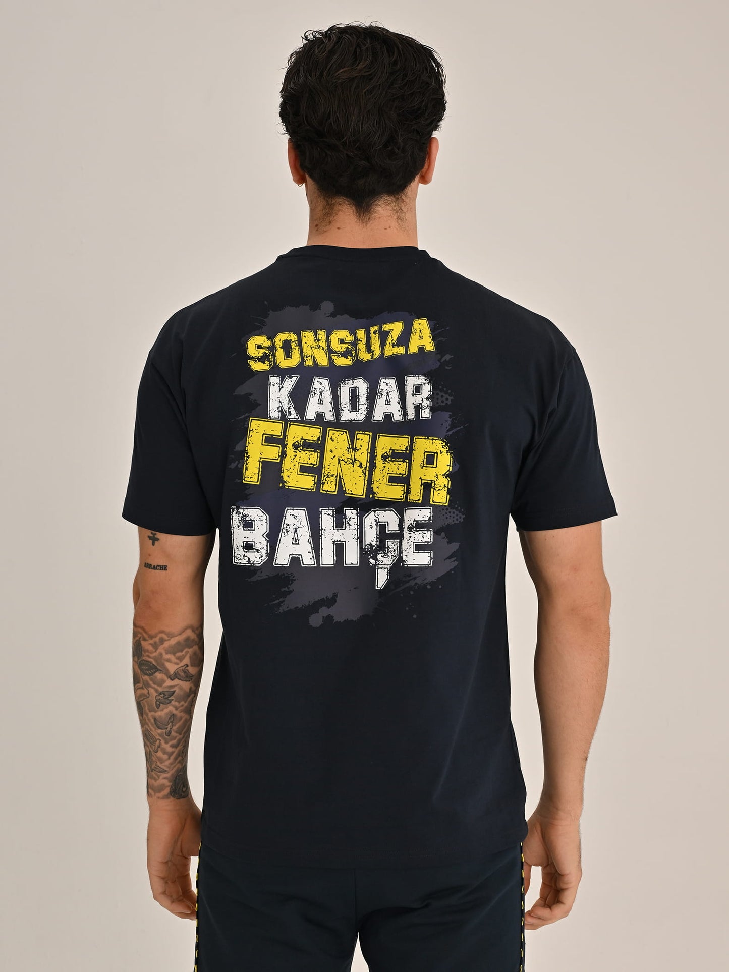 Fenerbahçe Lacivert Tribün Sonsuza Kadar Fenerbahçe Erkek Oversize Tshirt