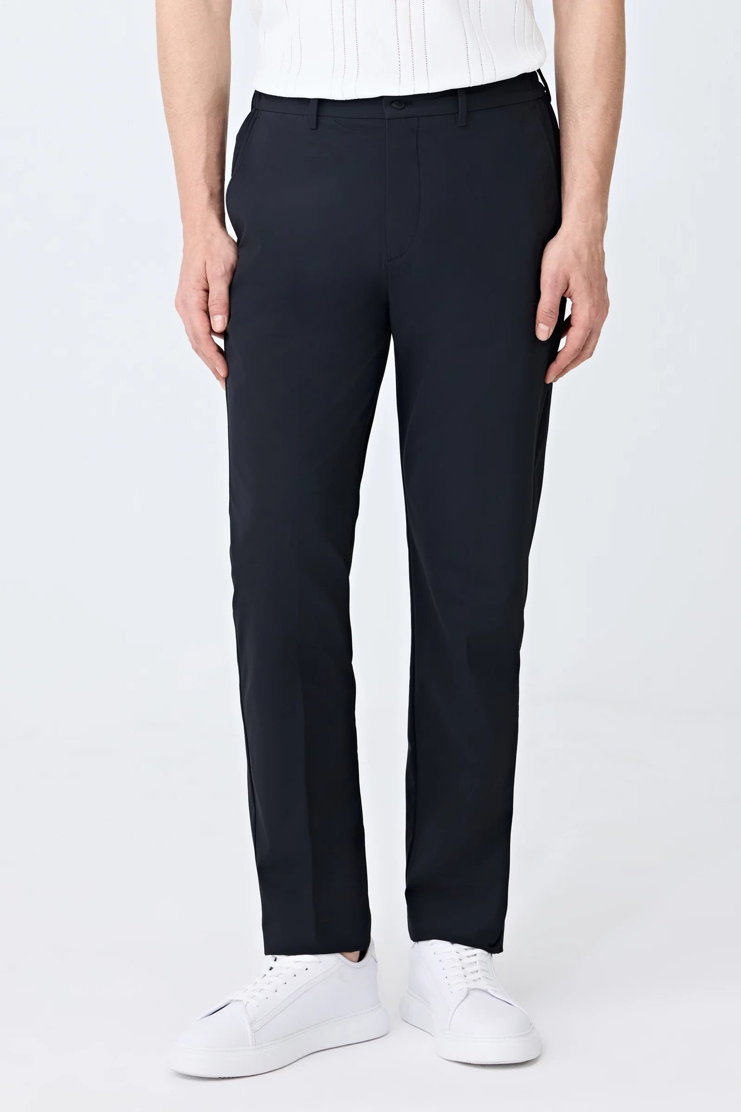 Tween Relaxed Fit (pilesiz) Siyah Düz Kumaş Pantolon