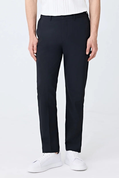 Tween Relaxed Fit (pilesiz) Siyah Düz Kumaş Pantolon