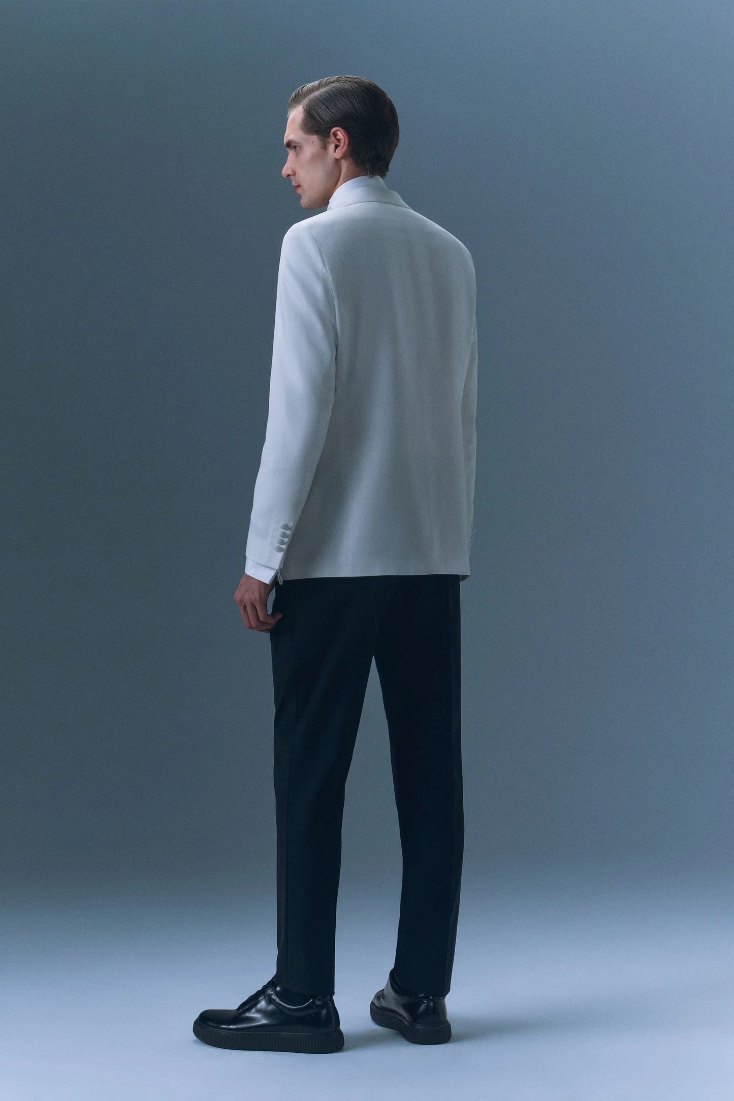 Tween Slim Fit Beyaz Düz Damatlık &amp; Smokin Takim