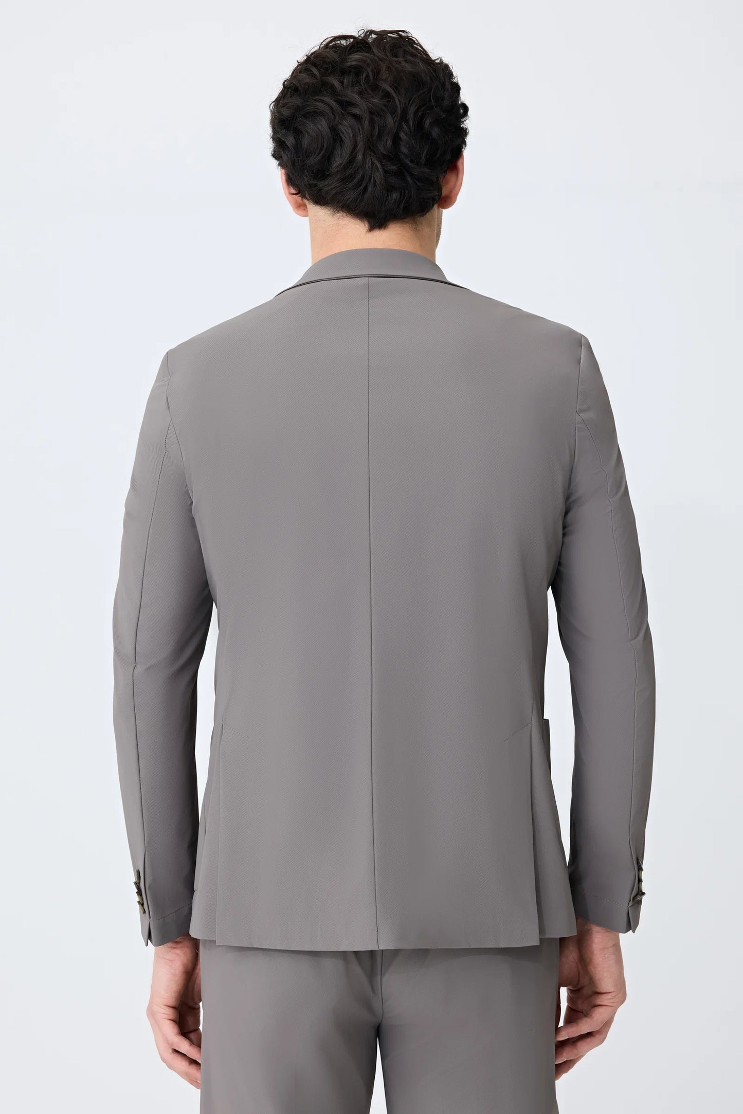 Tween Slim Fit Vizon Diyogonal Kumaş Ceket