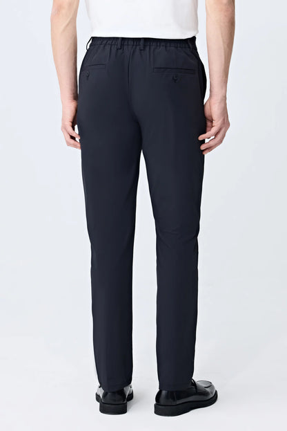 Tween Relaxed Fit (pilesiz) Siyah Armürlü Kumaş Pantolon