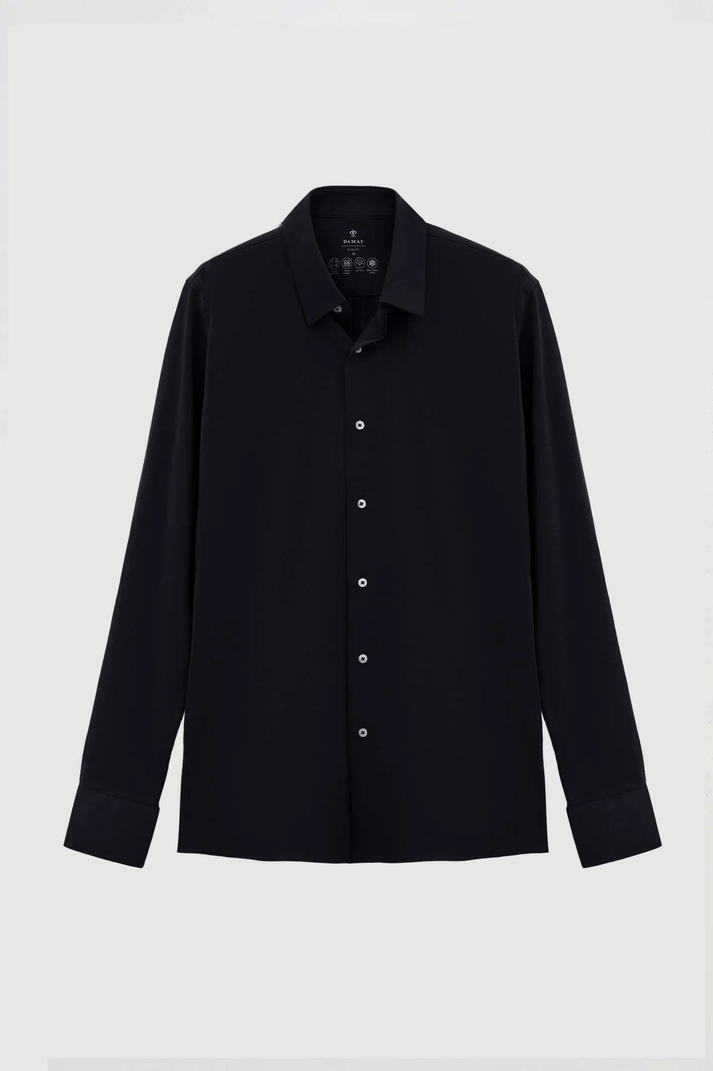 Damat Slim Fit Lacivert Oxford Örme Gömlek
