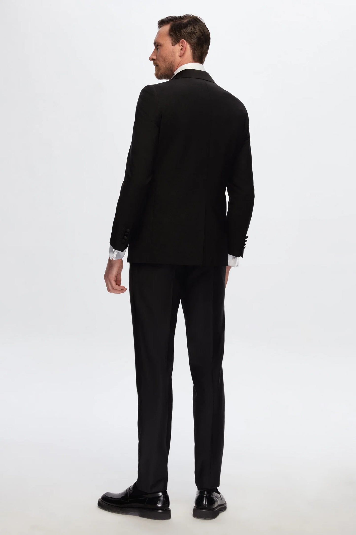 Damat Slim Fit Siyah Düz Damatlık &amp; Smokin Takim